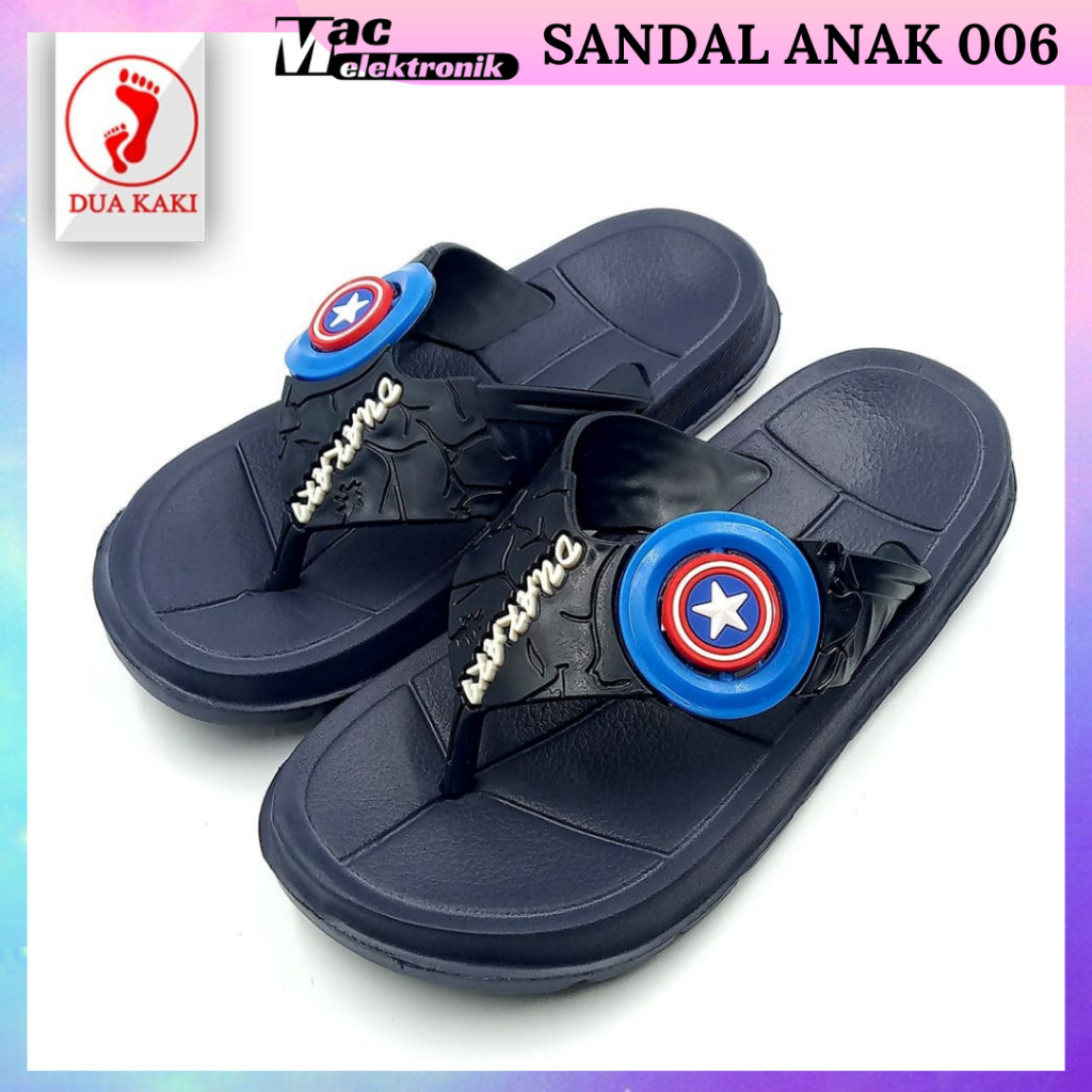 SANDAL JEPIT ANAK LAKI ATAU COWOK SPIDERMAN CAPTAIN AMERICA 006-1S/2B