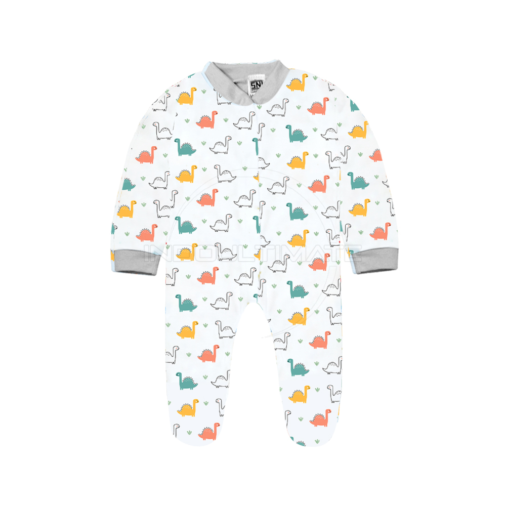 1Pcs Jumper Panjang Kaki Tutup Sleepsuit Piyama Newborn SNI Jumsuit Full Print Baju Panjang Bayi Katun Model Terbaru 2023 BCS-662 Baju Tidur Panjang Kaki Tutup Murah Kualitas Terbaik