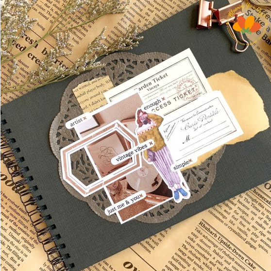 

Scrapbook album vintage hitam putih notebook buku diary journal journaling scraobooking kado anniversary ulangtahun