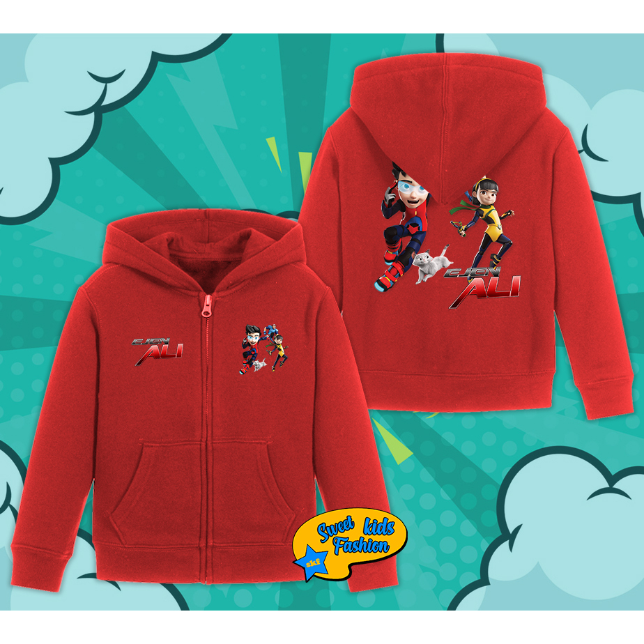 Jaket Hoodie Zipper Anak Ejen Ali Hoodie Anak Ejen Ali