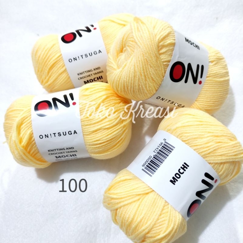 Benang rajut Milk Cotton merk Onitsuga Mochi 3 ply