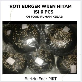 

Roti Burger Hitam Wijen 1 Buah - Black Bun Burger Satuan -GRAB GO JEK