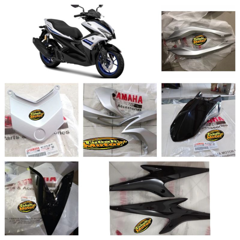 PAKET FULL SET BODY HALUS AEROX 155 SILVER ORIGINAL YAMAHA Asli original yamaha