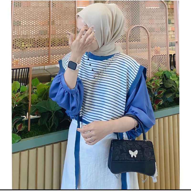 YURA VEST TALI SAMPING/BLOUSE WANITA SALUR PREMIUM