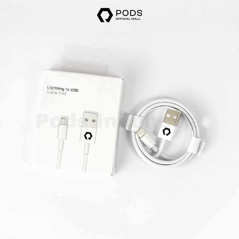 CHARGER 20W Fast Charging - USB to Lightning [Fullset Cable + Adaptor] By Pods Indonesiaaaa