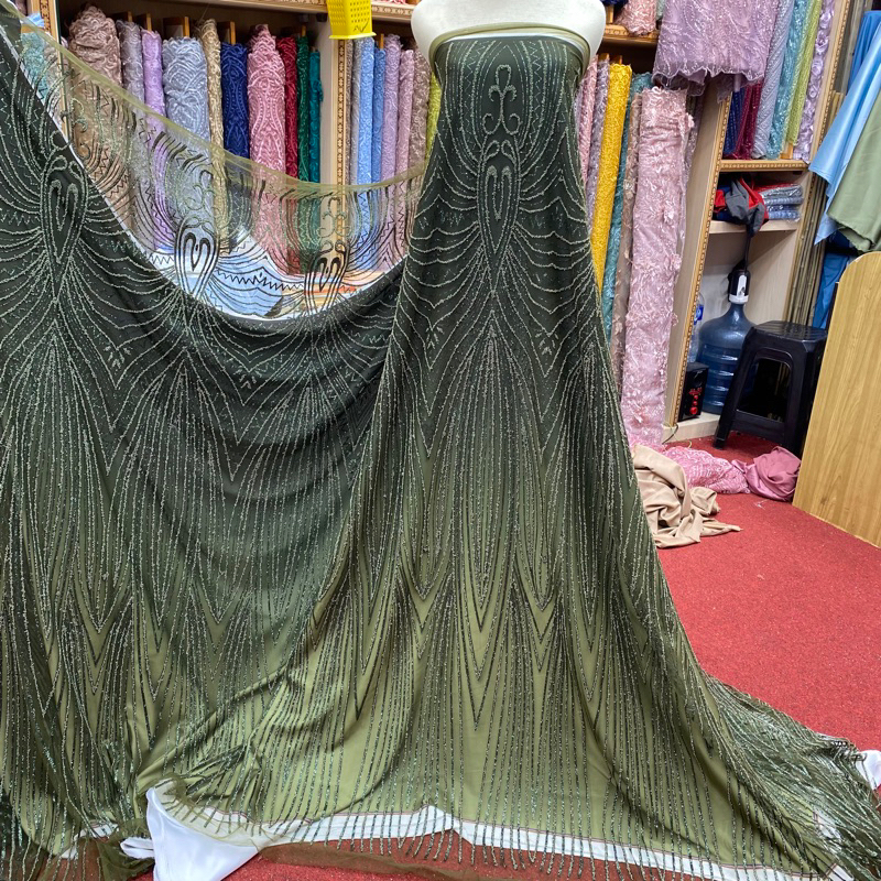 Bahan kain tille full payet CANDY CRUSH MOTIF NEW/ Bahan gamis,gaun pengantin