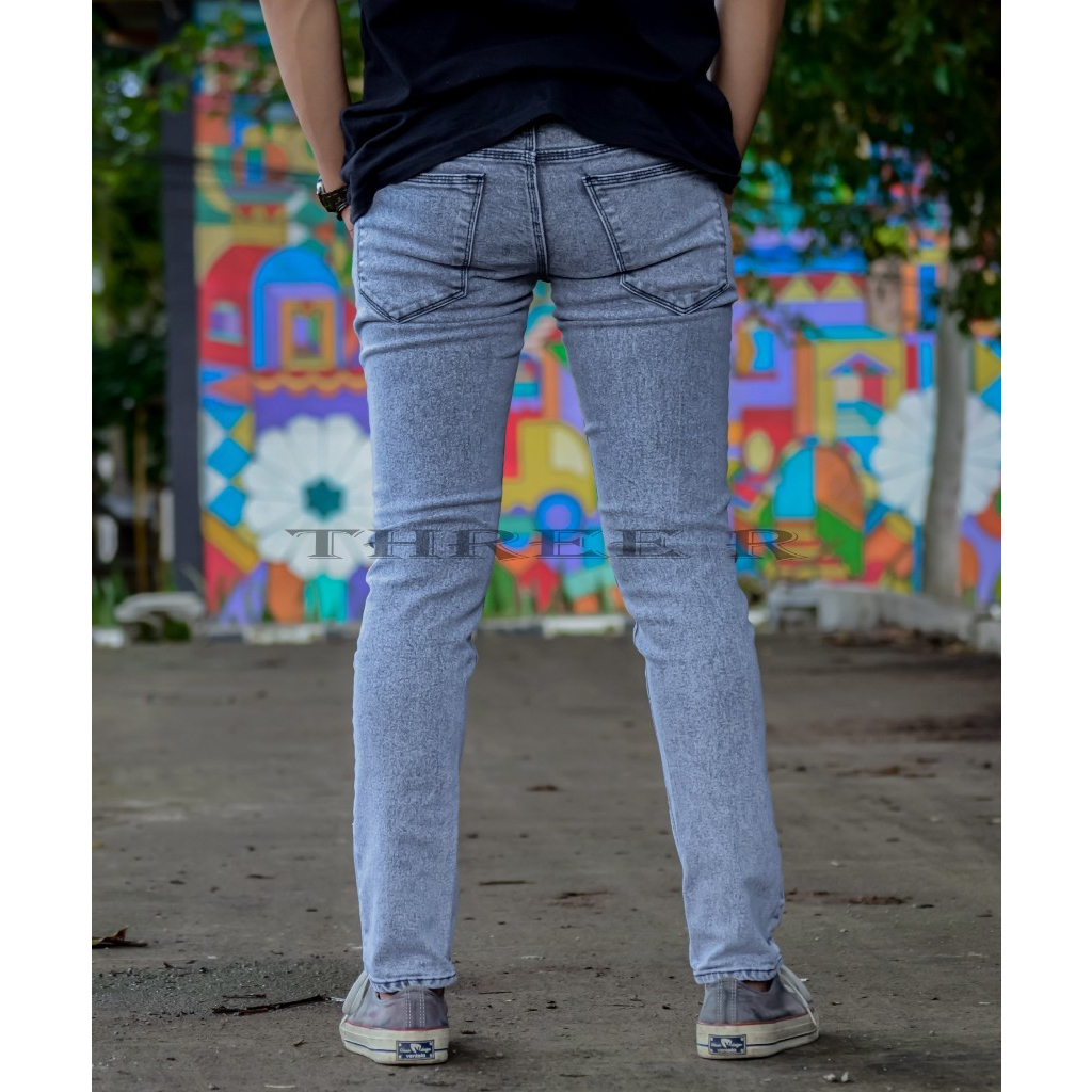 celana jeans grey sandwash pria / jeans sandwash pria / jeans sandwash grey / jeans panjang pria slimfit / jeans panjang pria abu abu