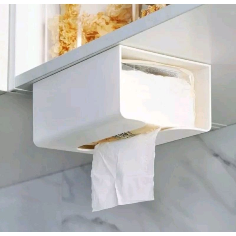 KOTAK TISU TEMPEL DINDING / TEMPAT TISU TEMPEL DINDING DAPUR KAMAR MANDI TOILET MULTIFUNGSI / TEMPAT TISU GANTUNG / KOTAK TEMPAT TISSUE NICE JOLLY PASEO