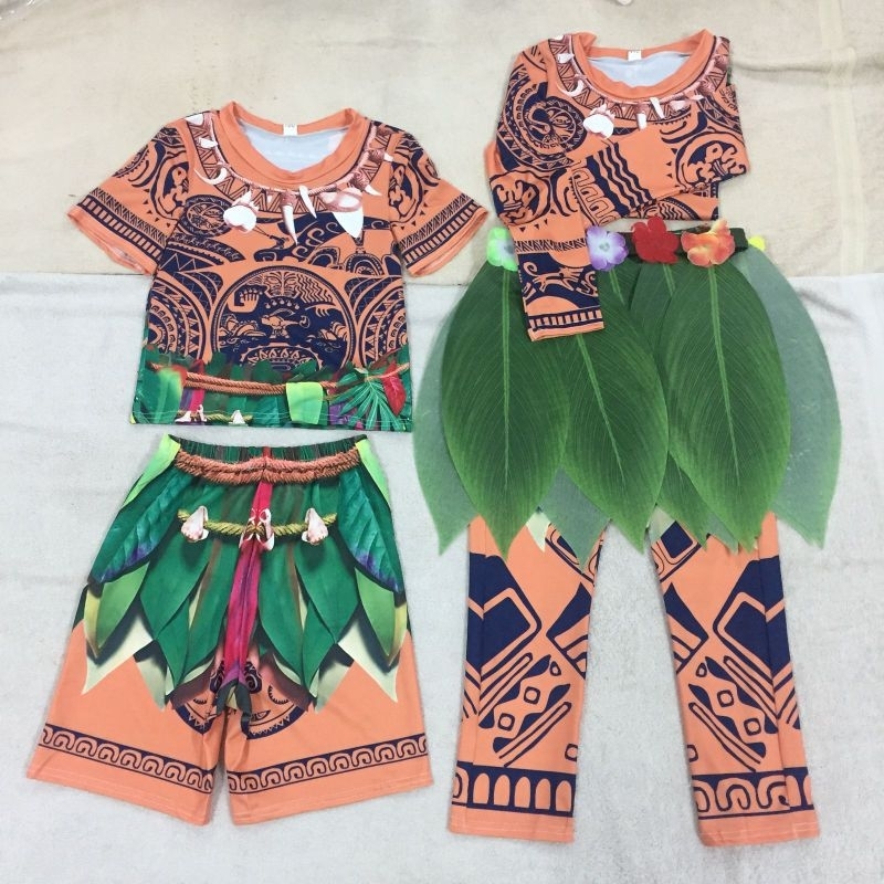 kostum maui anak laki cosplay maui moana tato tatoo import