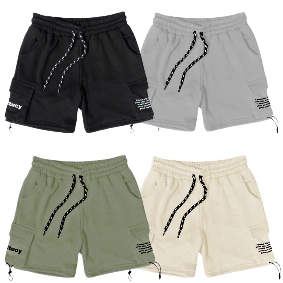 Celana Pendek cargo Bahan fleece