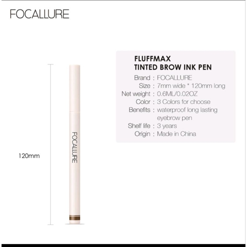 FOCALLURE FA161 Anti air Pensil Alis 4 Garpu Natural Eyebrow Pen-3warna(BPOM)