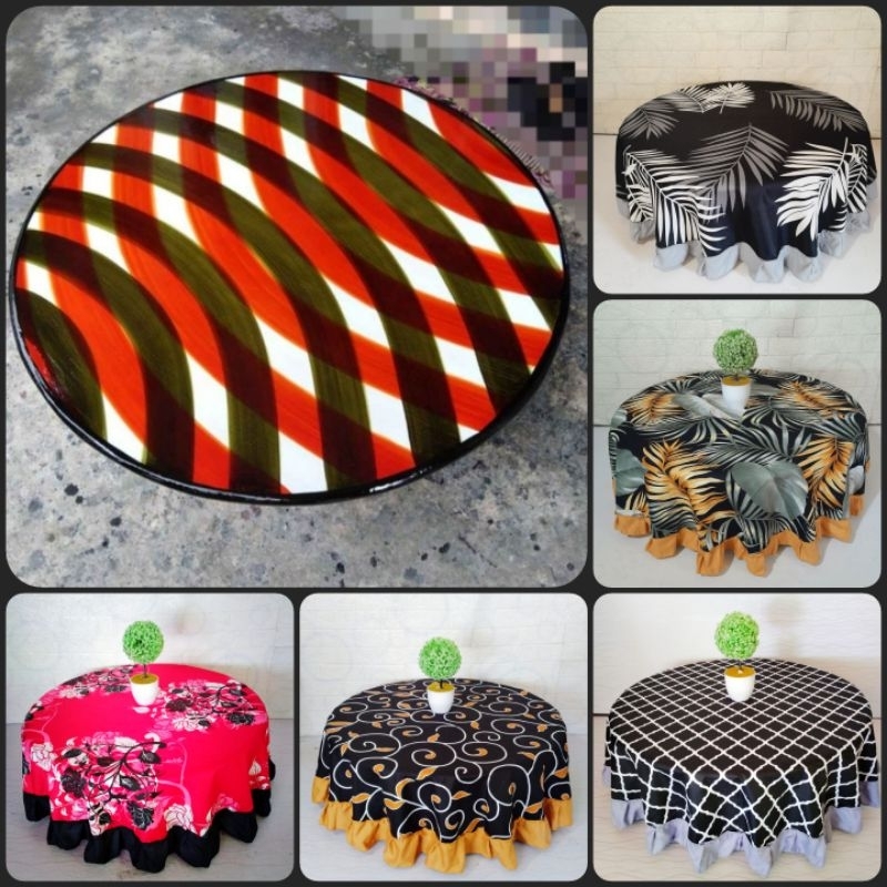 taplak meja oshin alas meja bulat taplak meja bulat taplak rempel meja bulat