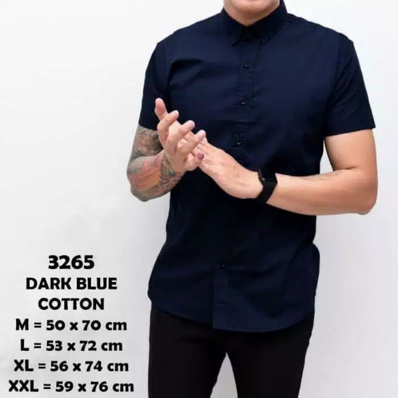 Kemeja Polos Katun Kerja Kantor Formal Lengan Pendek Pria / kemejapria/kemejakerja