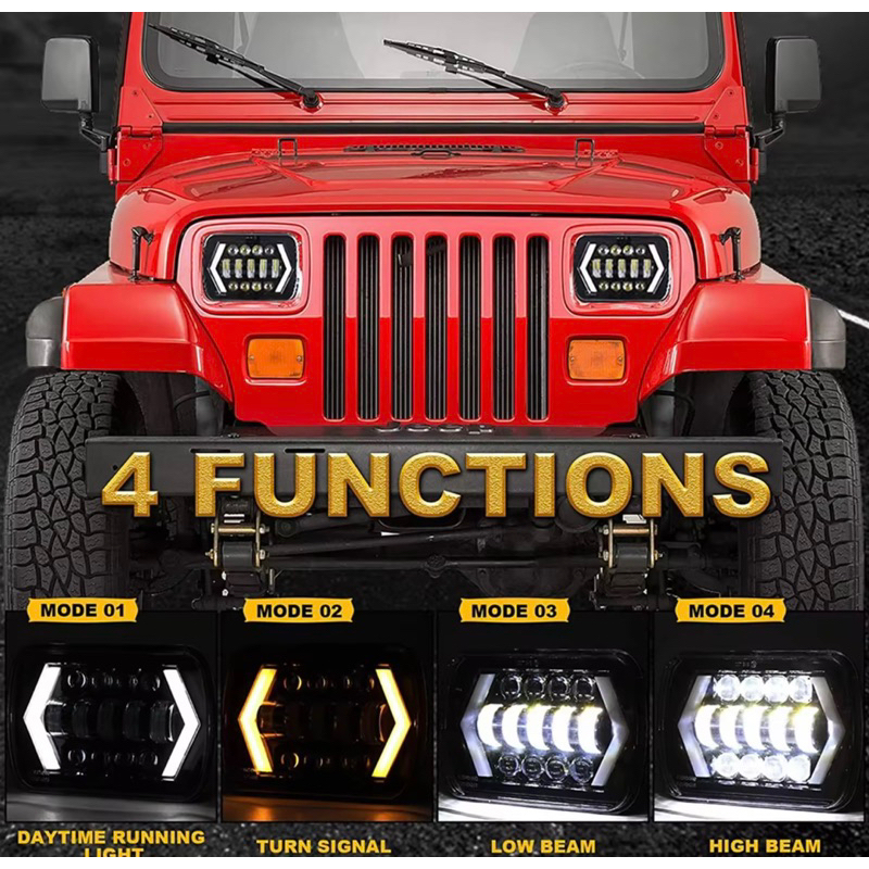 PROMO LAMPU LED DAYMAKER ORIGINAL KOTAK 7 INCH JEEP FEROZA L300 TAFT