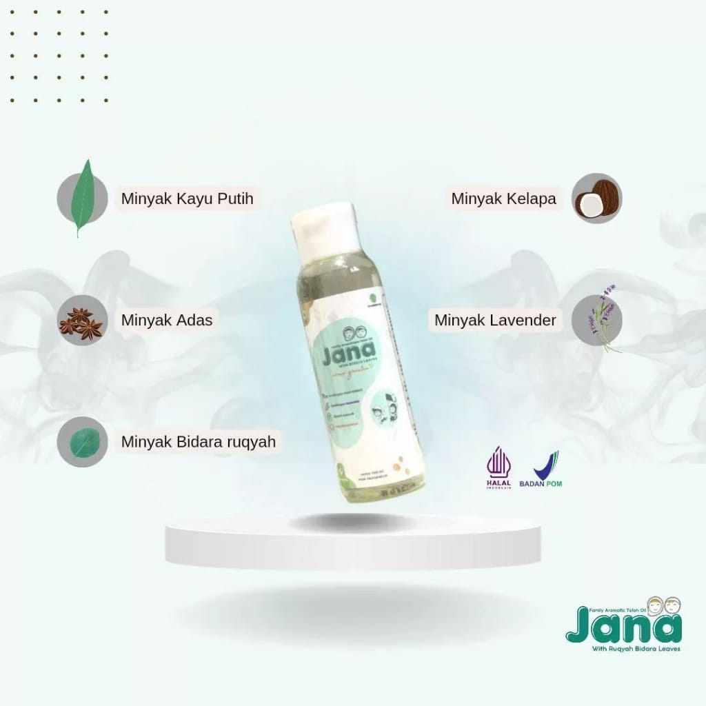 JANA TELON Bidara  Family Aromatic |  Minyak Telon Bayi 100ml 60ml 30ml | varian Vanilla &amp; Greentea