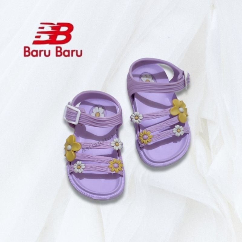 Sandal Anak Perempuan Motif Bunga Tali Belakang