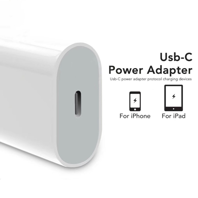 Adaptor 18W USB-C Power adapter PD Fast Charing / Kepala Cas