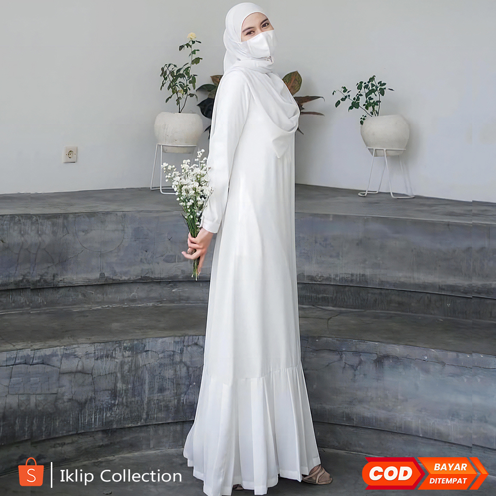Dress Wanita Muslim Clarisa Putih