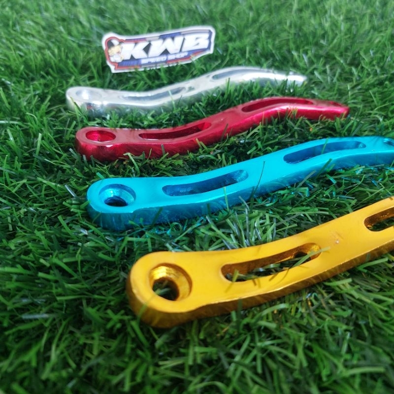 Breket knalpot panjang 15cm almunium lokal pangkon knalpot bracket knalpot plat penggaris knalpot bahan tebal full almunium lokal
