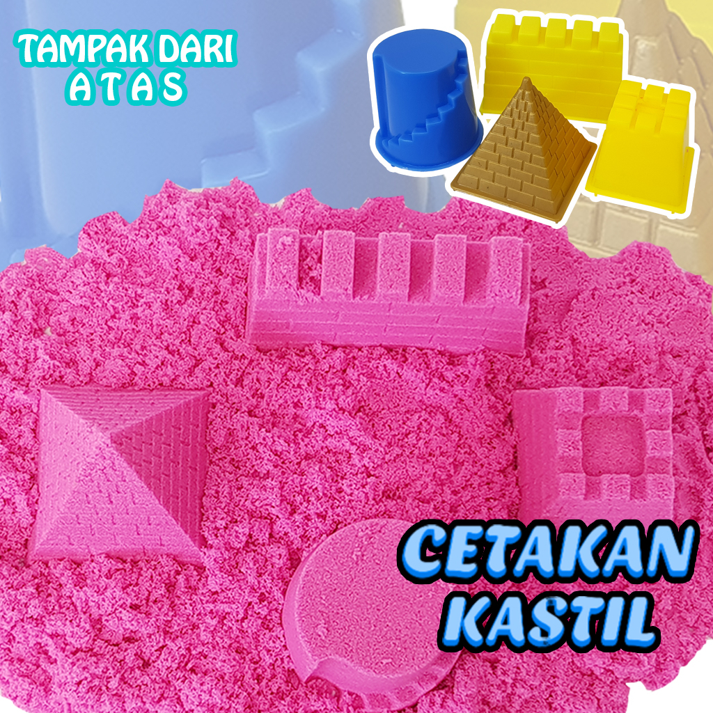 Cetakan Pasir Kinetik Model Kastil  Istana Castles Bangunan Isi 4pcs