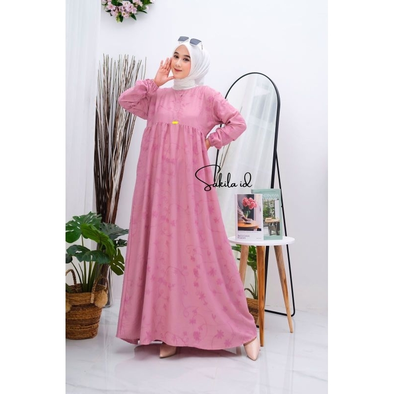 DAYANA DRESS / GAMIS LINEN BORDIR / DRESS LINEN PREMIUM / GAMIS LEBARAN