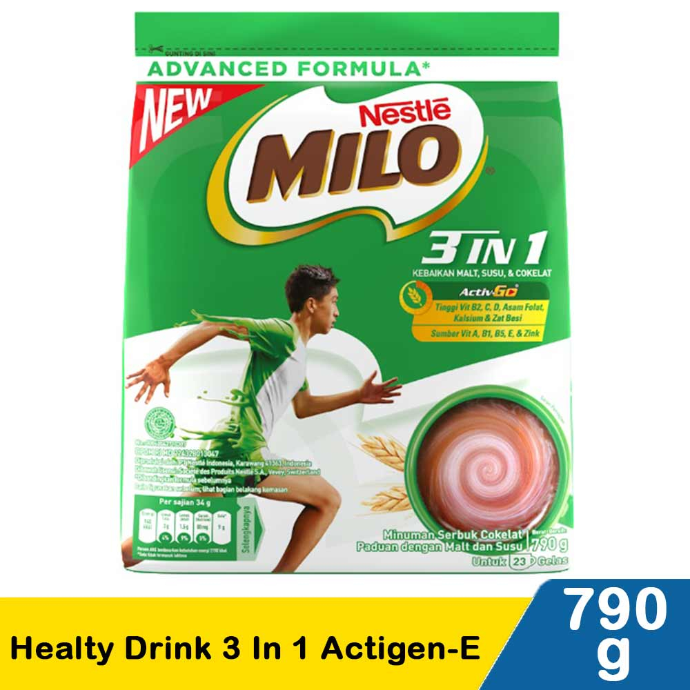 

Milo Healty Drink 3 In 1 Actigen-E 790G