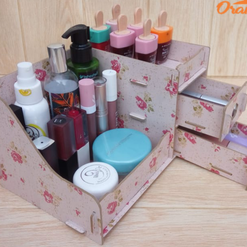 Rak Kosmetik Mini Bahan Kayu Tempat Cosmetic Storage Mini Rack Rak Tempat Makeup