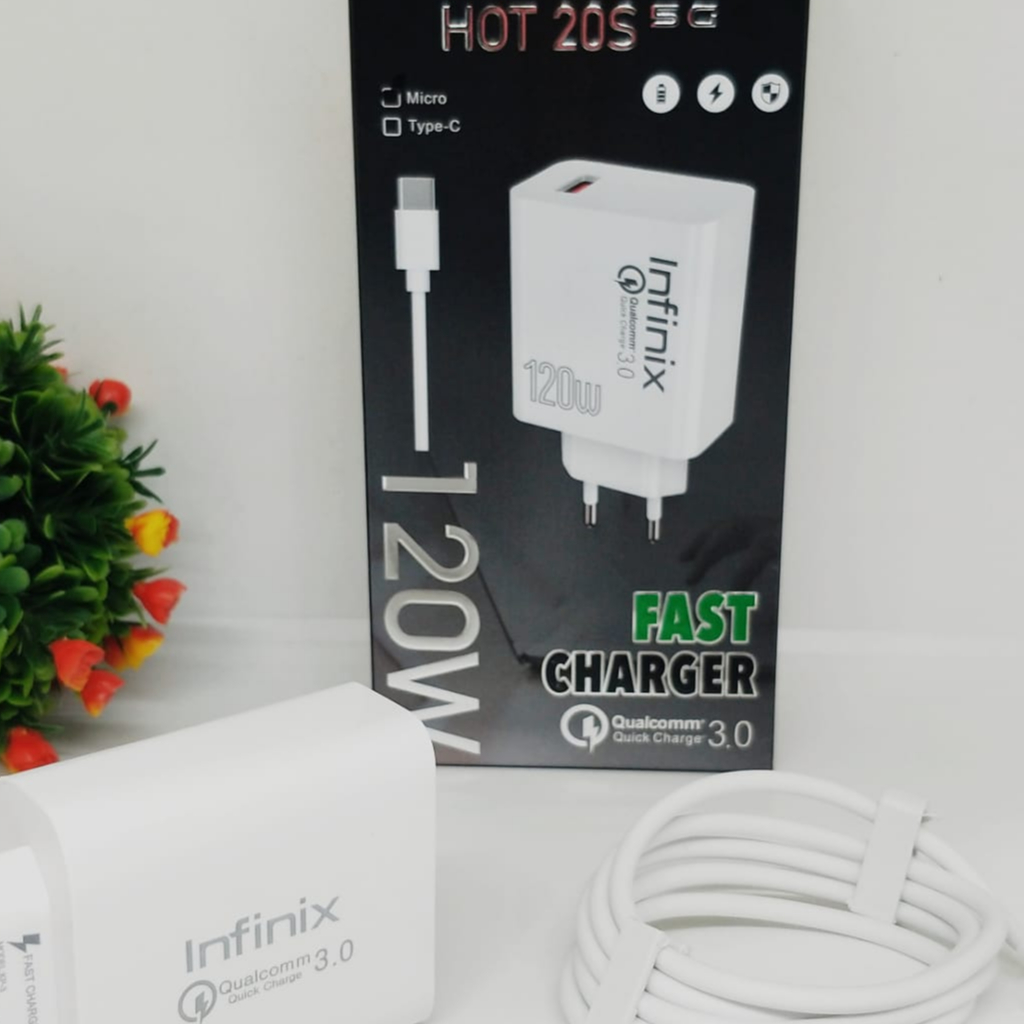 Charger Infinix Hot 20s 120W Ori 100% Micro Type C Infinix hot 20s fast charging PROMO SEN