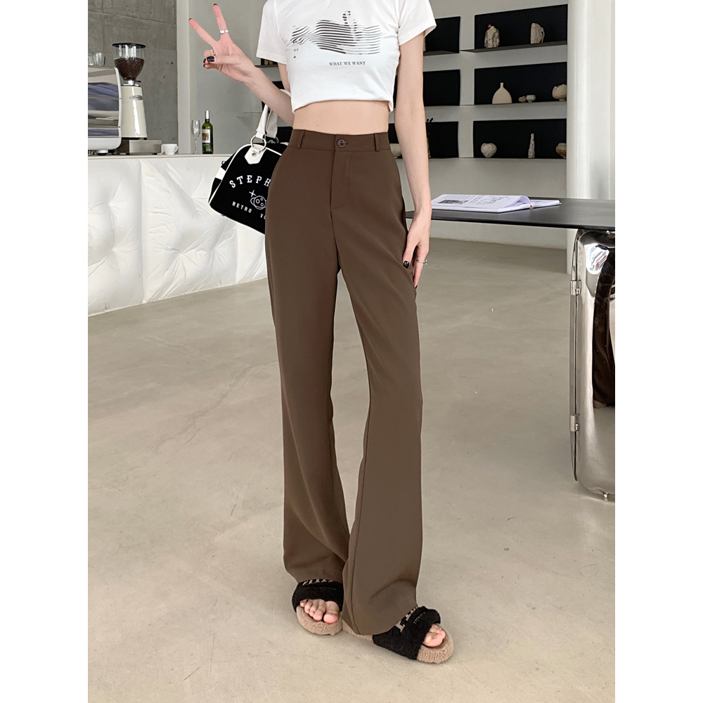 EUNII Korean Style Celana Flare Stretch Wanita Highwaist Jens