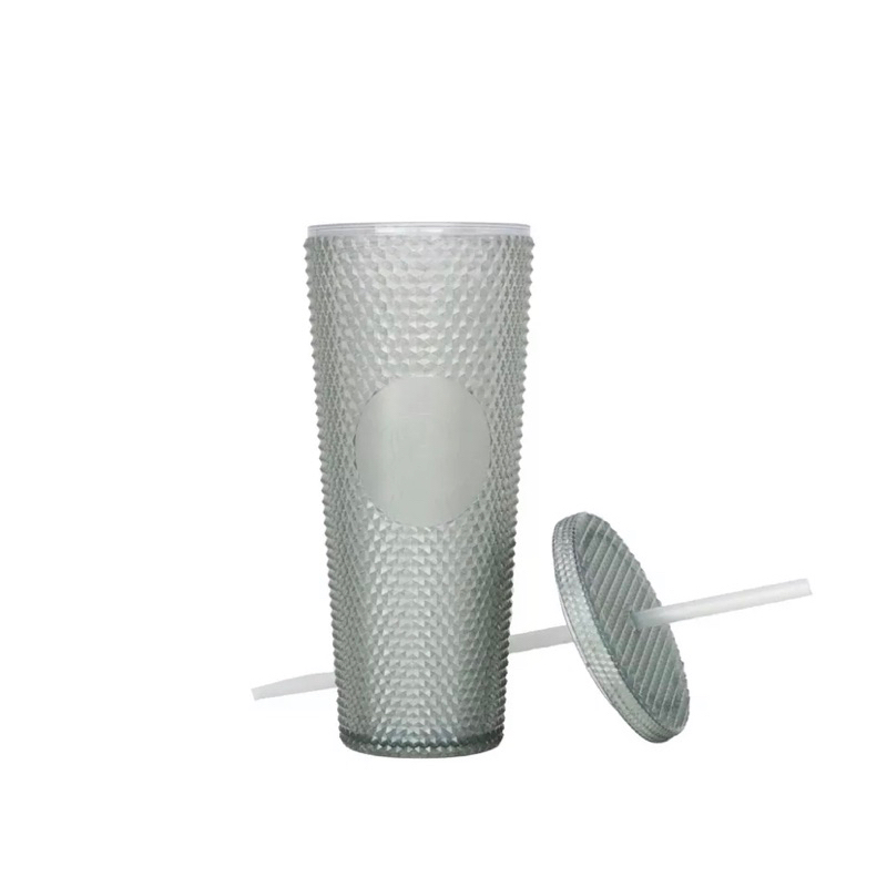 Starbucks Cold Cup 24oz Bling Glitterin Grey  (winter22) S11129916 (Water Bottle Hot/Cold)