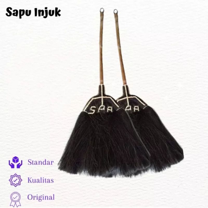 Sapu Ijuk SPA Sapu Lantai Injuk Sapu Injuk Gagang Rotan Murah