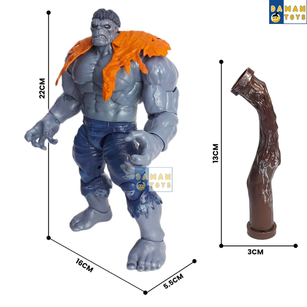 Action Figure Superhero Grey Hulk VS Red Hulk