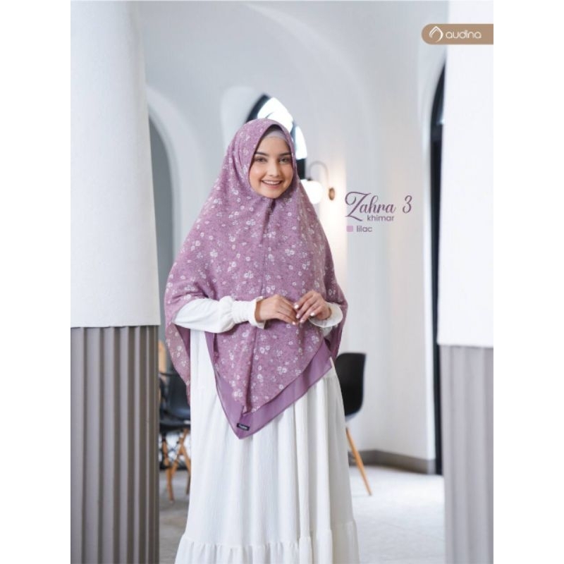 Khimar Zahra motif 2 layer