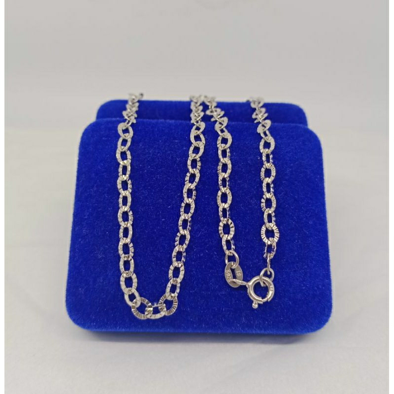 kalung rantai nori ukir &amp; nori polos/perak asli silver 925 lapis emas/perhiasan fashion wanita terbaru