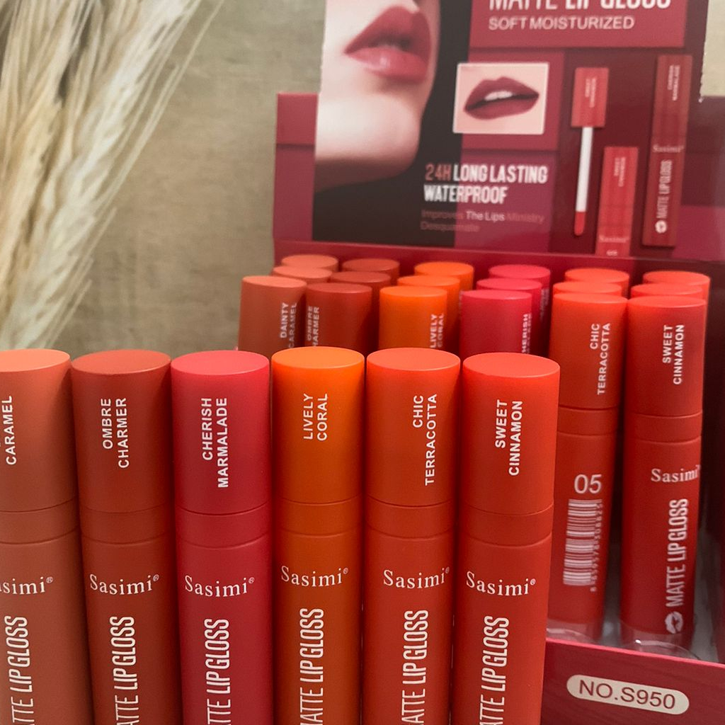 [LUSINAN / 12 PCS ] LIPCREAM MATTE SASIMI LIPGLOSS LONGLASTING COLOR 4 VARIAN