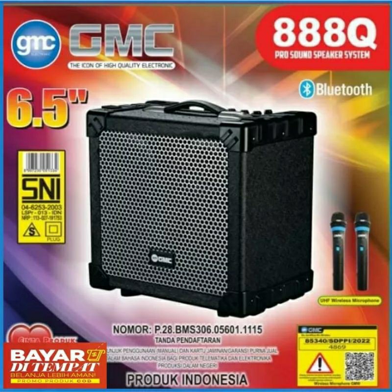 Speaker Portable GMC 888Q - 6.5 inch | New Version