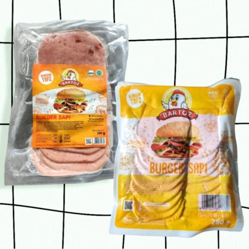 

Bartoz daging burger sapi 10s / 20s / beef burger