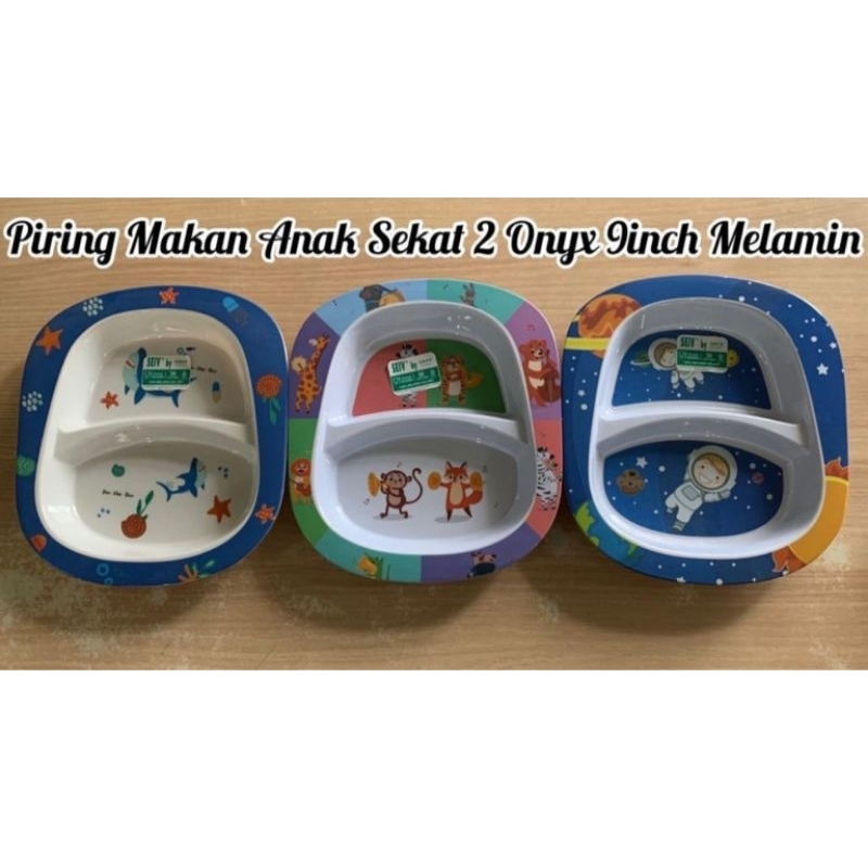 ONYX - PIRING SEKAT ANAK MELAMIN / PIRING MAKAN ANAK SEKAT 2