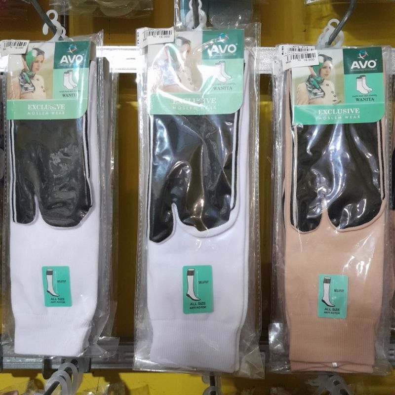 Kaos Kaki Kerja AVO Exclusive Wanita Jempol Spandex Polos Telapak Dewasa