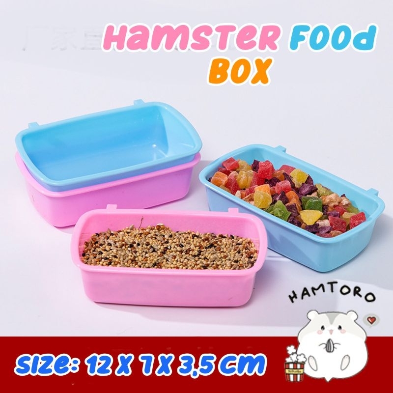 Hamster Food Box Tempat Makan Hamster/Kelinci, Landak Mini