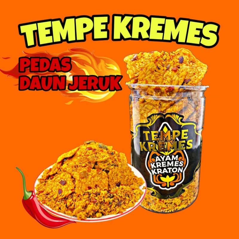 Tempe Pedas Daun Jeruk &quot;Ayam Kremes Kraton&quot; 260g