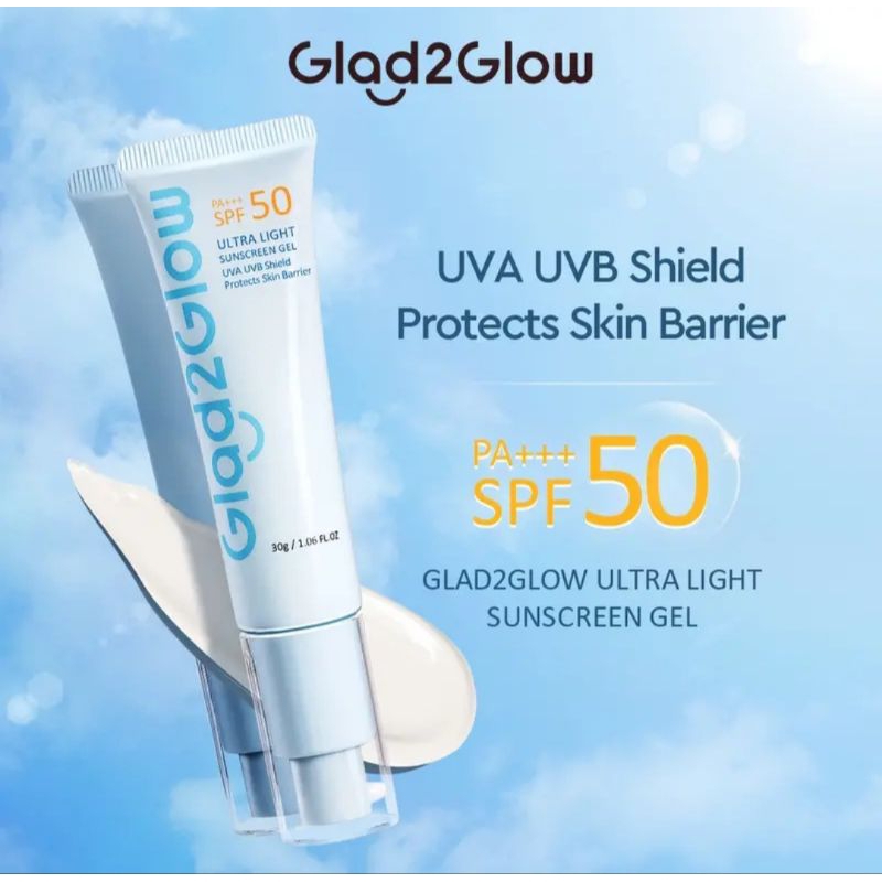 GLAD2GLOW SUNSCREEN BLUEBERRY REPAIR BARRIER MOISTURIZER ULTRA LIGHT SPF 50 CENTELLA