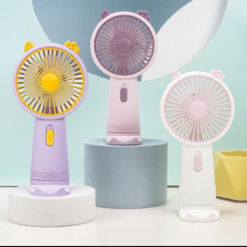 Kipas Tangan Mini Portable Kartun Stand Meja Hand Mini Fan SX-115 Rechargeable