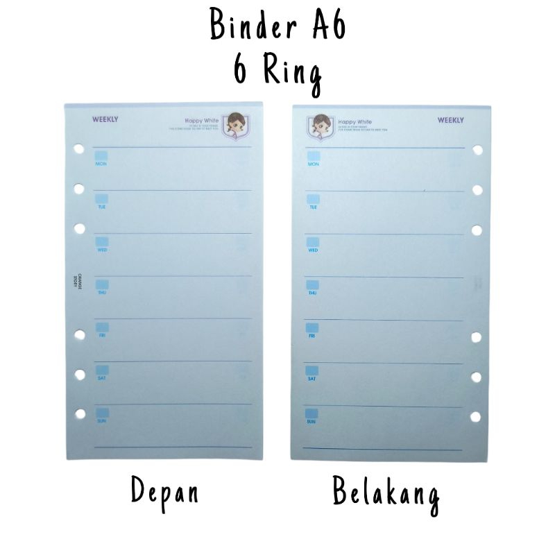 PRELOVED - Isi Binder A6 Refill Binder A6 Binder Fancy Kertas Binder Langka Orji File