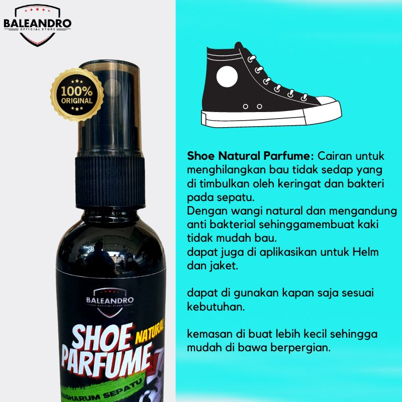 Pengharum Sepatu, Paket Pengharum Sepatu isi 1 Natural Perfume dan 2 Multipurpose perfume Spray