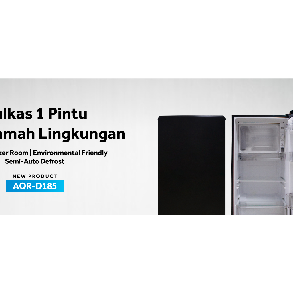 AQUA Kulkas Lemari Es 1 Pintu 145L AQR-D185MDS D185MDS D185MDS D185 GARANSI RESMI