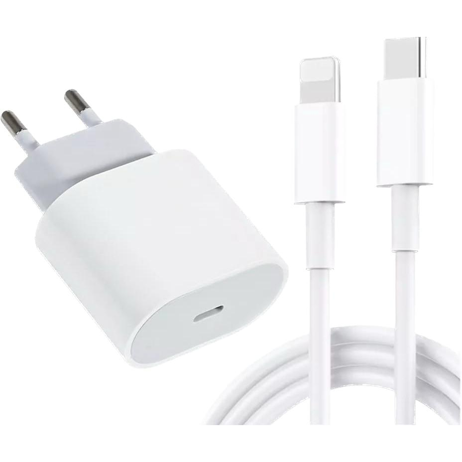 FULL GARANSI !! CHARGER ADAPTER 25 WATT + CABLE C TO LIGHTNING SUPPORT SERIES 14 13 PM 12 PM 11