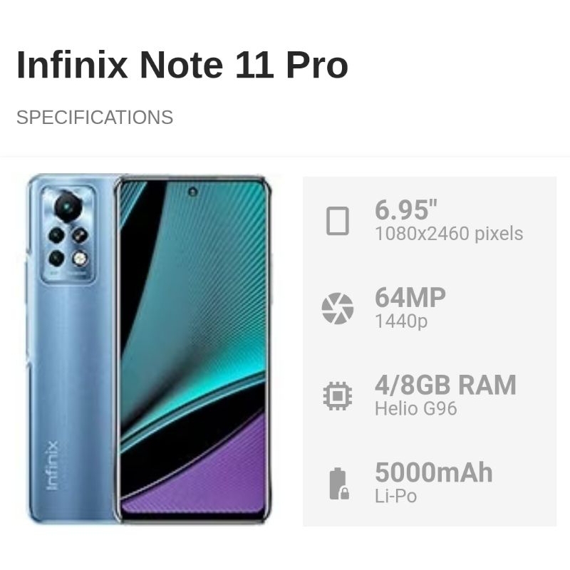 Infinix Note 11 PRO 8+5GB/128GB