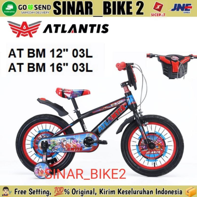 Sepeda Anak Laki-Laki Bmx Atlantis 03L Ukuran 12 ,16 &amp; 18 Inch Hiasan Tameng