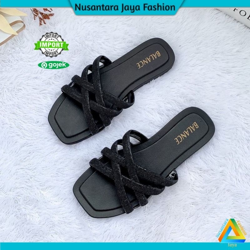 Sandal Wanita Teplek Tali Platform Terbaru 2225-BX1